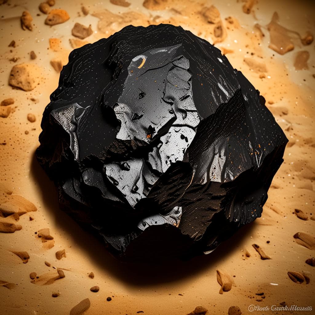 AI visualization of Hammadah al Hamra 294 meteorite