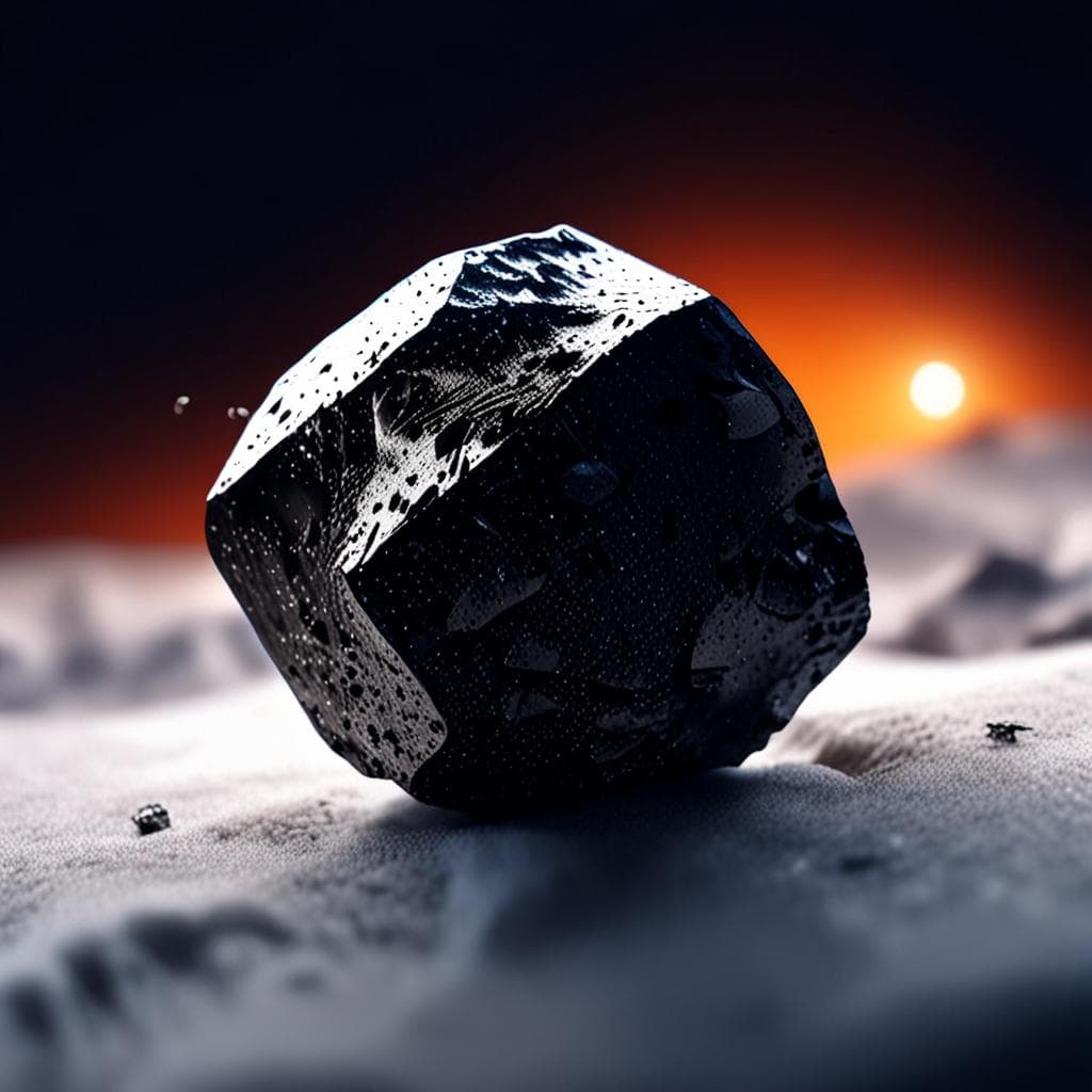 AI visualization of Allan Hills 99500 meteorite