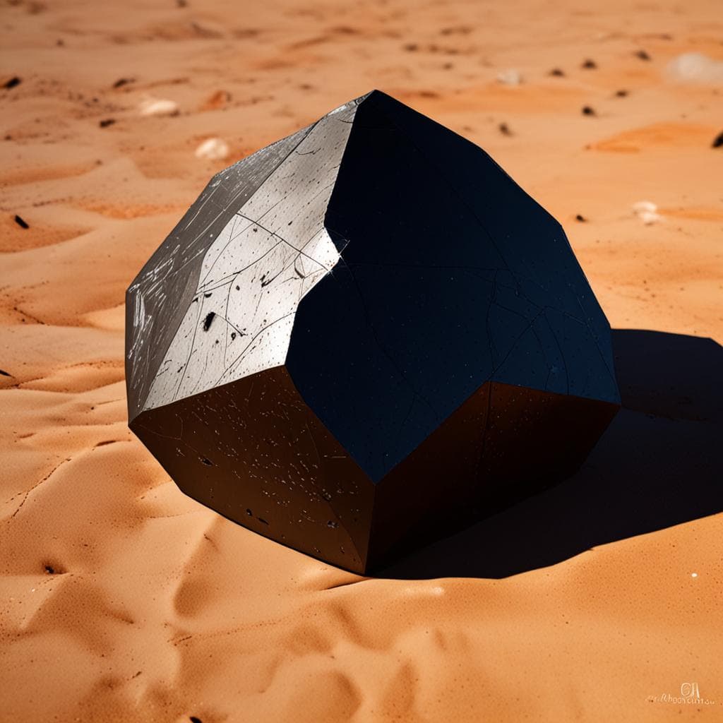 AI visualization of Patos de Minas (octahedrite)